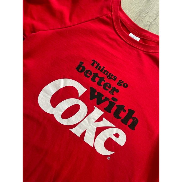 Coca-Cola “Things go better with coke” Red Crewneck Sweater Size Small - Picture 3 of 3